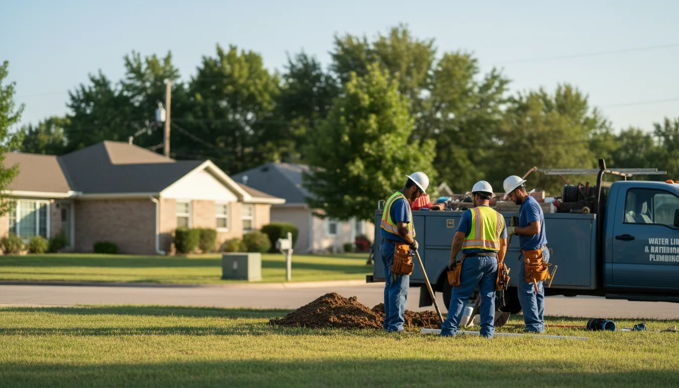 Residential water line and bathroom plumbing service in Wilton, IA
